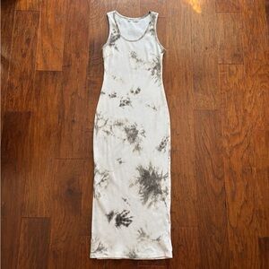 Ribbed Tie Dye Baddie Bodycon Midi | Size XS